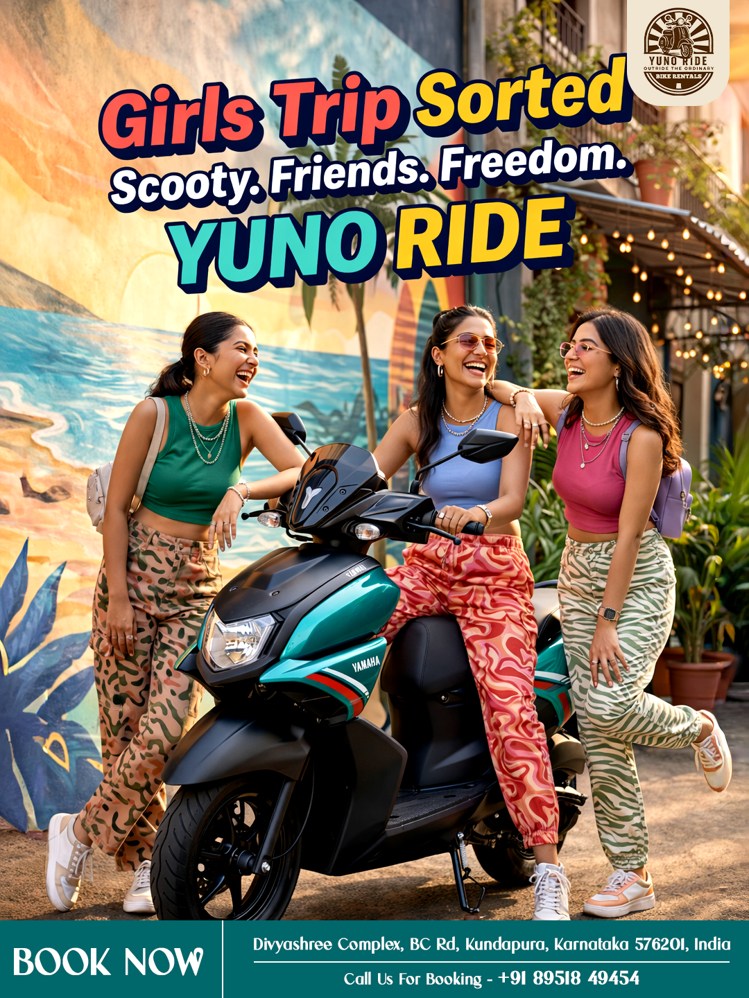 YUNO RIDE rain scooter poster